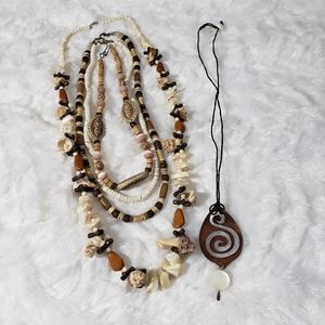 CLEARANCE | Lot of 5 Beaded Necklaces Puka Shell